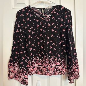 XS Black Long Sleeve Blouse